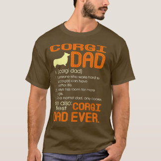 T-shirt Corgi Dad Definition Best Corgi Dad Ever Fathers D