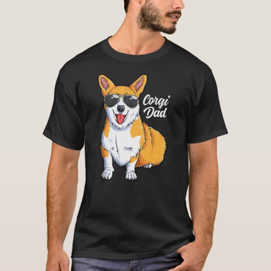 T-shirt Corgi Dad Funny Corgi Owner Dog Lover (Devant)