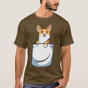 T-shirt Corgi Dans La Poche Drôle Chien Amant Doggie Chien