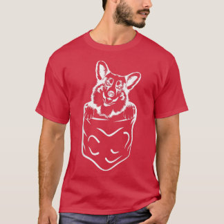 T-shirt Corgi Dans La Poche, Drôle Dons Adulte Chien, Dame