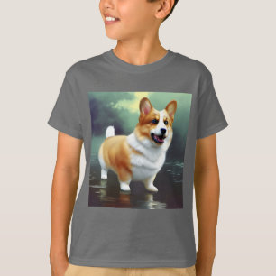 T-shirt Corgi dans l'eau