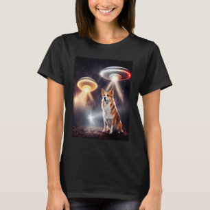 T-shirt Corgi Dans L'Espace Avec Des Donuts De Mignons Cor