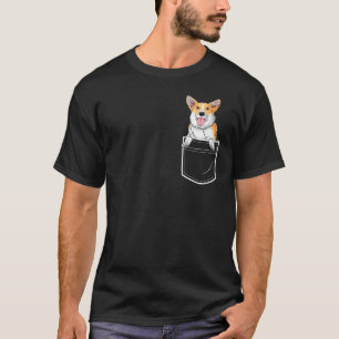 T-shirt Corgi dans votre poche avant T Shirt Men Amoureux 