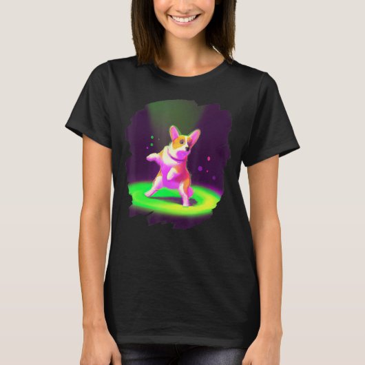 T-shirt Corgi Danseur Rétro Breakdancing Danse Danseur (Devant)