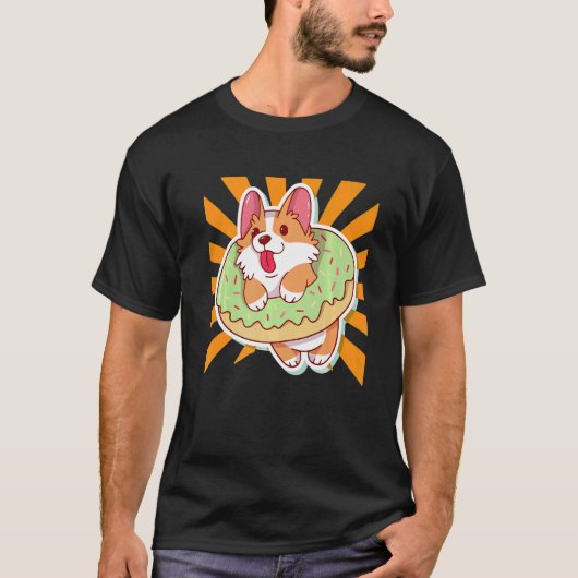T-shirt Corgi de beignets (Devant)