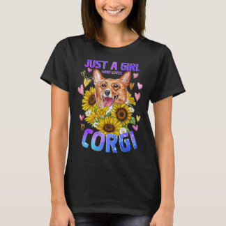 T-shirt Corgi Dog   Cute Puppy Girl Woman