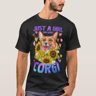 T-shirt Corgi Dog   Cute Puppy Girl Woman