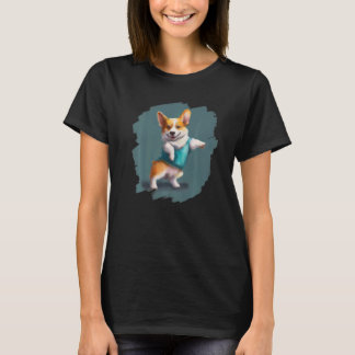 T-shirt Corgi Dog Danser Retro Danseur