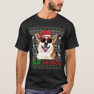 T-shirt Corgi Dog Feliz Navidog Noël