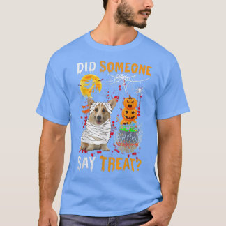 T-shirt Corgi Dog Halloween Quelqu'Un A Dit Traiter