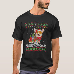 T-shirt Corgi-Dog Joyeux Corgmas Père Noël Corgi-Ugly Chri