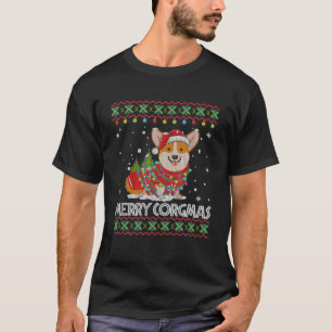 T-shirt Corgi-Dog Joyeux Corgmas Père Noël Corgi-Ugly Chri
