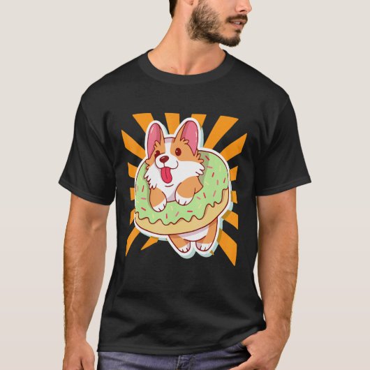 T-shirt Corgi Donut Mignon (Devant)