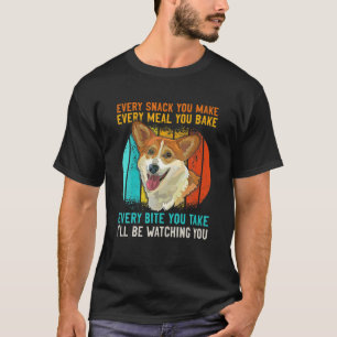 T-shirt Corgi Drôle Rétro Chaque Snack Que Vous Faites Cha