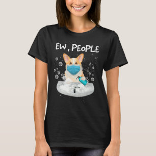 T-shirt Corgi Ew Personnes Chien Laver Les Mains Avec Un M