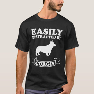 T-shirt Corgi facilement distrait par les Corgis
