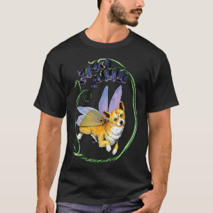 T-shirt Corgi Faerie With Welsh Bluebells