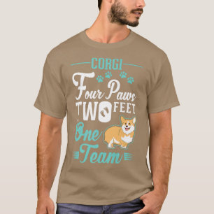 T-shirt Corgi Four Paws Two Feet One Team Corgi299