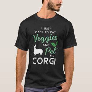 T-shirt Corgi Funny Vegan Propriétaire Amoureux des chiens