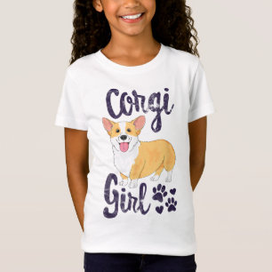 T-Shirt Corgi Girl Femme Chien Maman Chien Mama Amant Cade