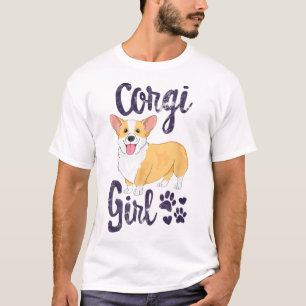 T-shirt Corgi Girl Femme Chien Maman Chien Mama Amant Cade