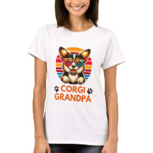 Corgi Grandpa Retro Corgi Design Amoureux des chie