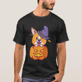 T-shirt Corgi Halloween Costume Citrouille Pour Femmes Hom (Devant)