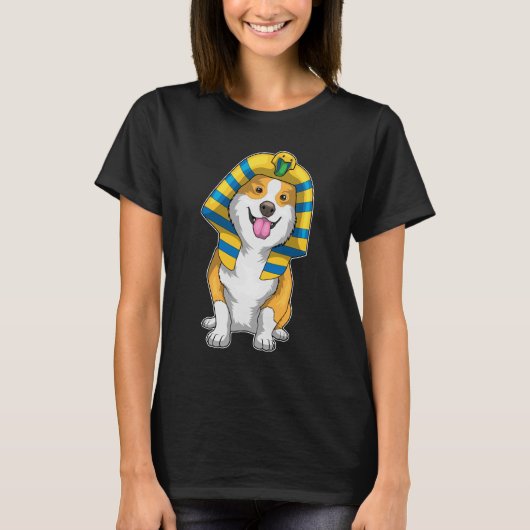 T-shirt Corgi Halloween Pharaon (Devant)