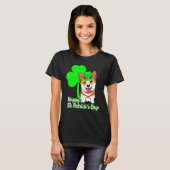 T-shirt Corgi Happy Jour de la Saint Patrick (Devant entier)
