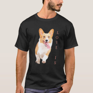 T-shirt Corgi Hommes Femmes Enfants L'Amour Est Chien Mama