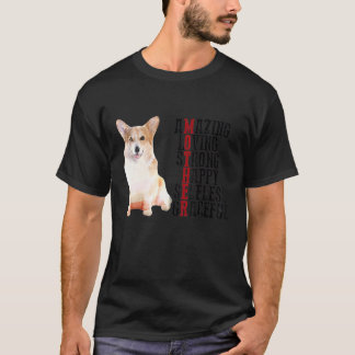 T-shirt Corgi Incroyable Aimant Fortuné Heureux Généreux G