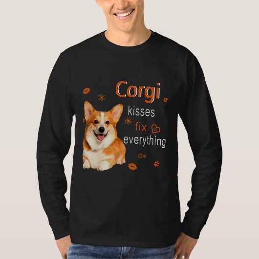 T-shirt Corgi Kisses Fix Everything 1249 (Devant)