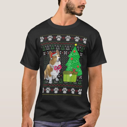 T-shirt Corgi laide chien de Noël (Devant)