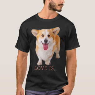 T-shirt Corgi L'amour est maman chien papa chiot animal f
