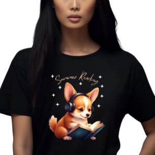 T-shirt Corgi l'amoureux du livre