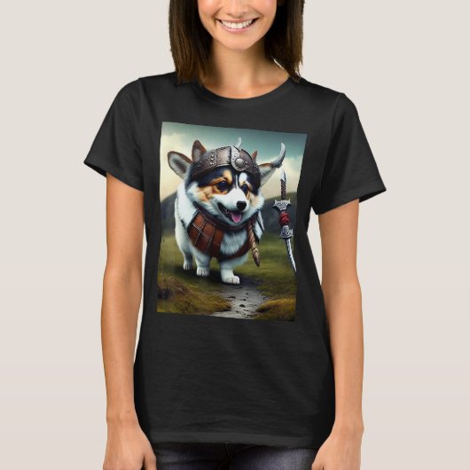 T-shirt Corgi le Viking (Devant)