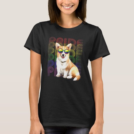 T-shirt Corgi Lgbt Drapeau Gay pride Lesbian Chien Lgbt Mo (Devant)