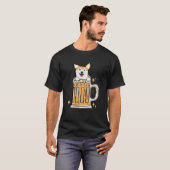 T-shirt Corgi Lover Funny Beer Lover Bière Boire (Devant entier)