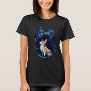 T-shirt Corgi Magique Dans La Forêt Enchantée
