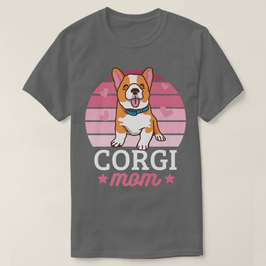 T-shirt Corgi Maman Avec Un Chien-572 (Design devant)