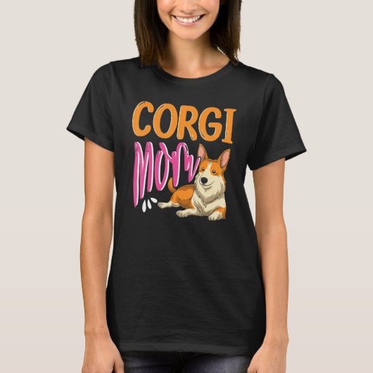T-shirt Corgi Maman Chien Animaux Mignons Chien Propriétai (Devant)