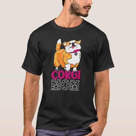 T-shirt Corgi Maman Derpy Corgo Marche (Devant)
