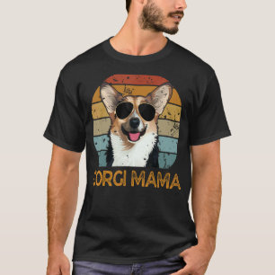 T-shirt Corgi Maman Vintage Jolie Chienne Propriétaire de