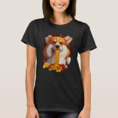 T-shirt Corgi Manger Spaghetti Pasta Chien Italien 3 (Devant)
