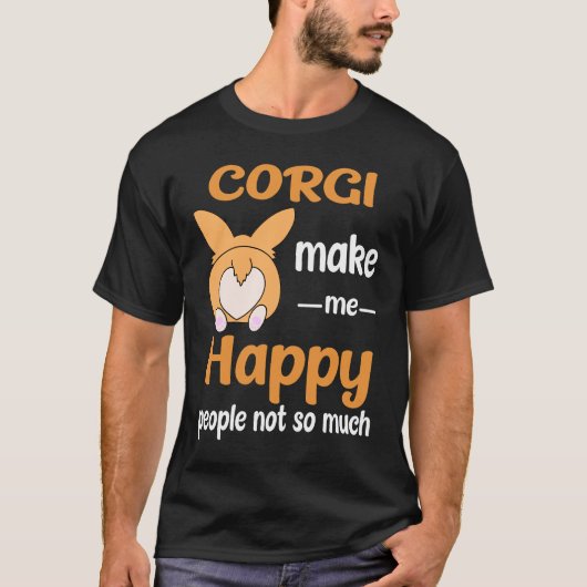T-shirt Corgi Me Rend Heureux (Devant)