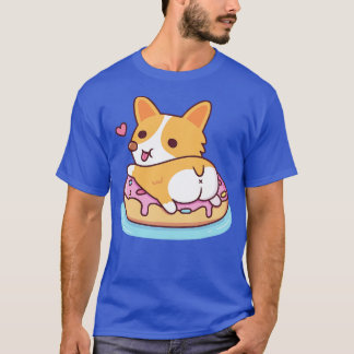 T-shirt Corgi mignonne Montrant Du Booty Sur Le Flottant D