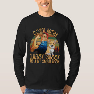 T-shirt Corgi Mom Classy Sassy Et Un Peu Smart Assy