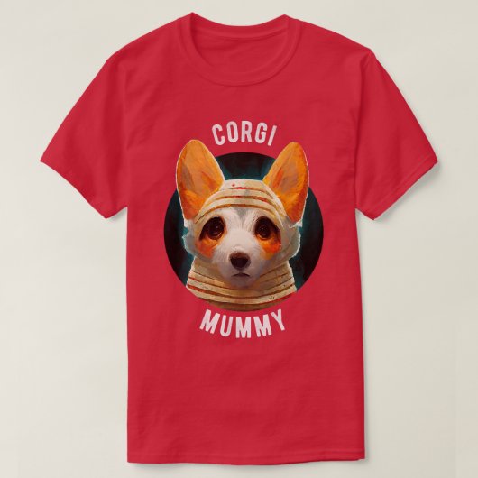 T-shirt Corgi Mummyhalloween-585 (Design devant)