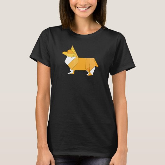 T-shirt Corgi Origami (Devant)