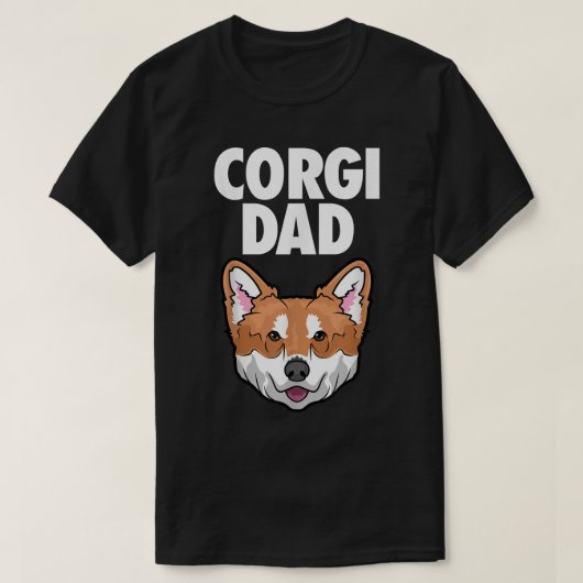 T-shirt Corgi Papa Chien Visage (Design devant)